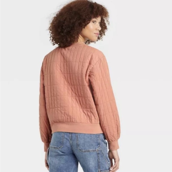 UNIVERSAL THREAD | Pink Quilted Sweatshirt | M - Picture 2 of 9